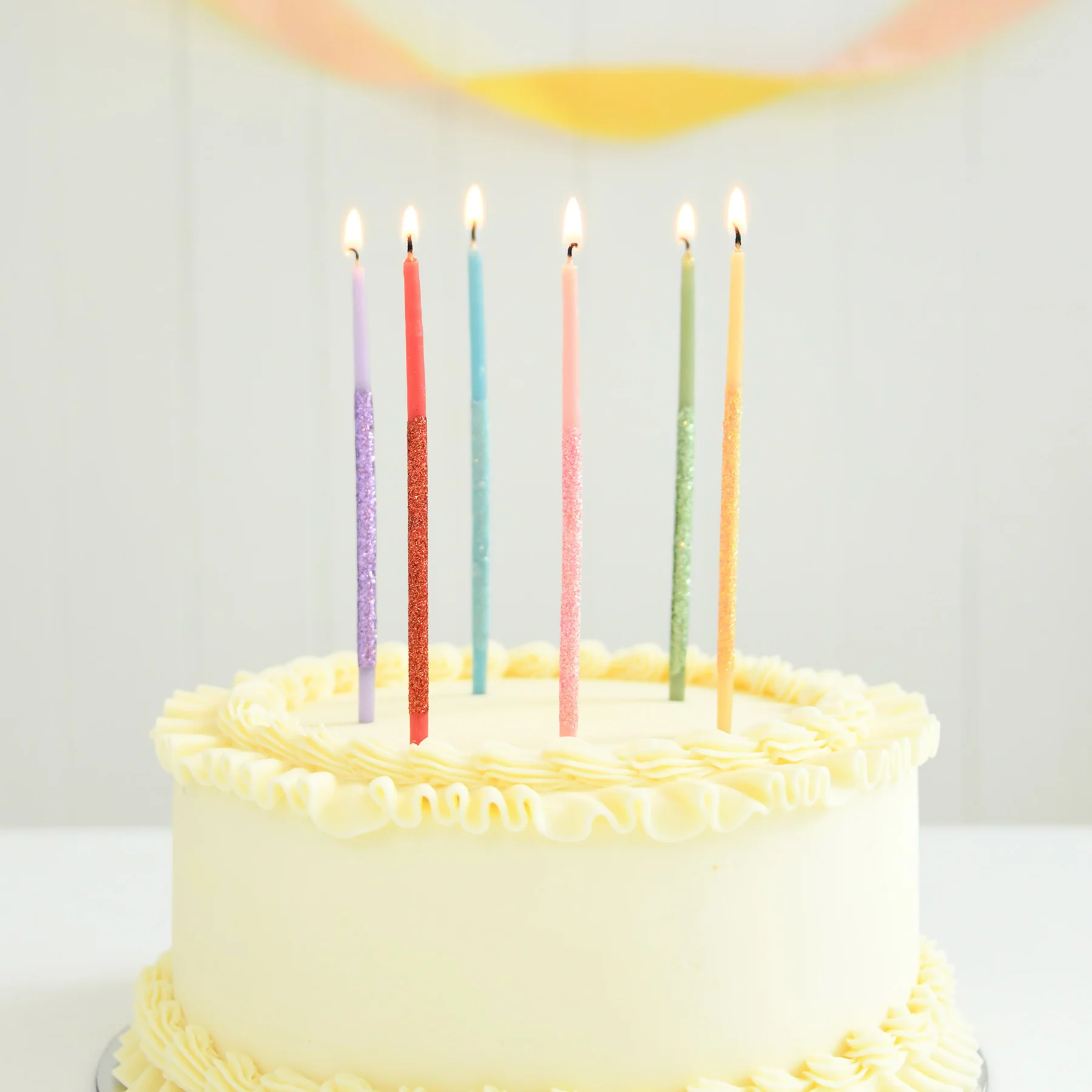Glitter Wish Candles Beeswax Rainbow- 6” - Image 2